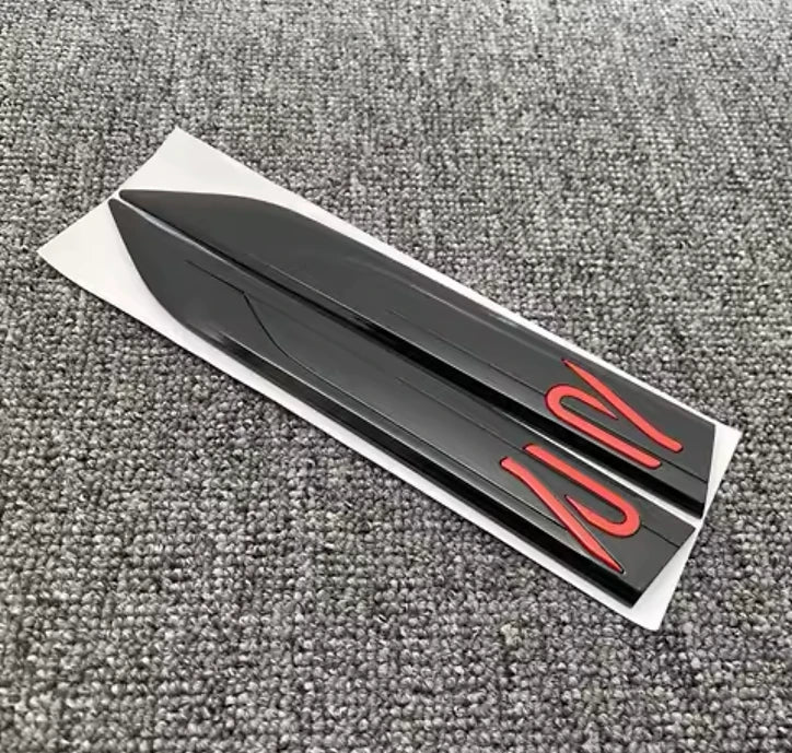 VW MK8 STYLE "R" BADGE (PAIR) - WING/FENDER