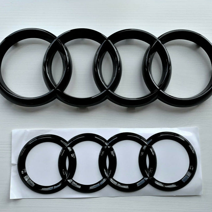 AUDI GLOSS BLACK BADGES (FRONT & REAR)