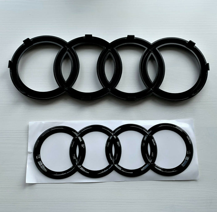 AUDI GLOSS BLACK BADGES (FRONT & REAR)