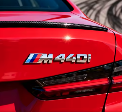 BMW M435i/M440i REPLACEMENT BADGES - GLOSS BLACK / CHROME
