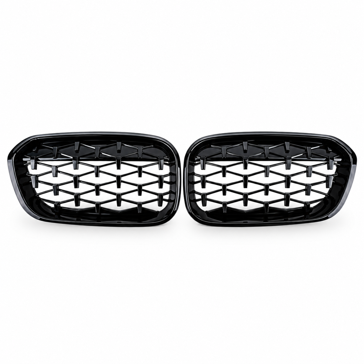 BMW 1 SERIES F20 / F21 - FRONT KIDNEY GRILLS - DIAMOND STYLE