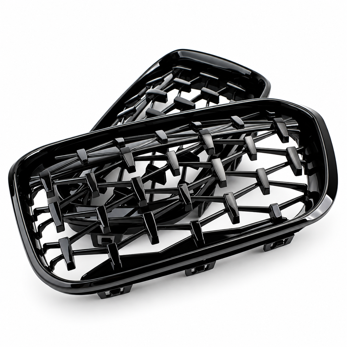 BMW 1 SERIES F20 / F21 - FRONT KIDNEY GRILLS - DIAMOND STYLE