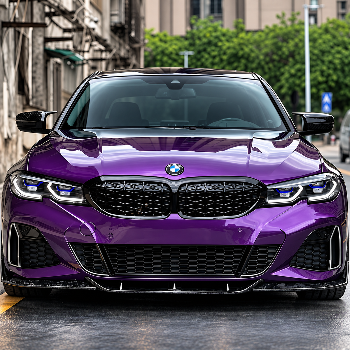BMW 3 SERIES G20 / G21 - FRONT KIDNEY GRILLS - DIAMOND STYLE