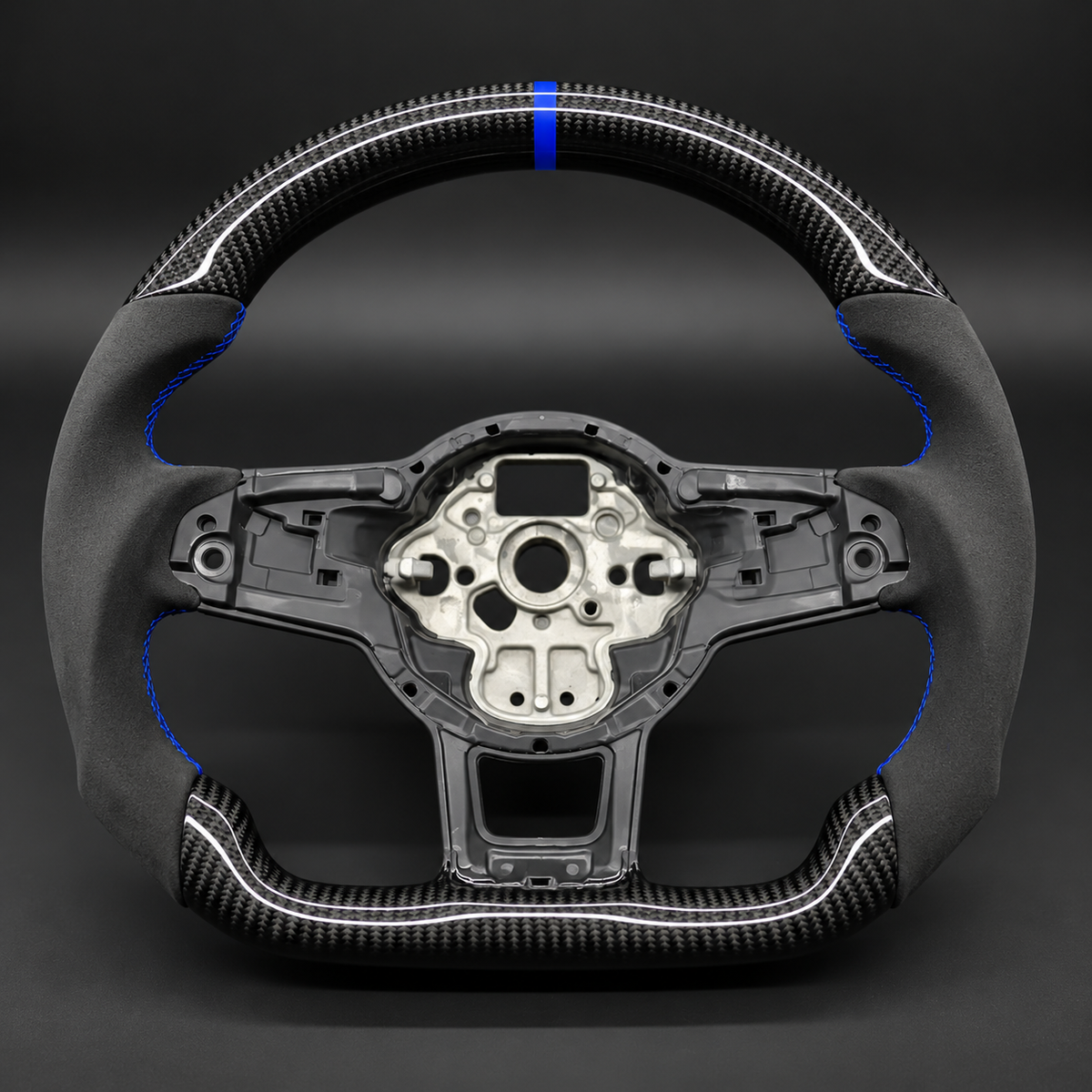 VW CARBON FIBER ALCANTARA STEERING WHEEL