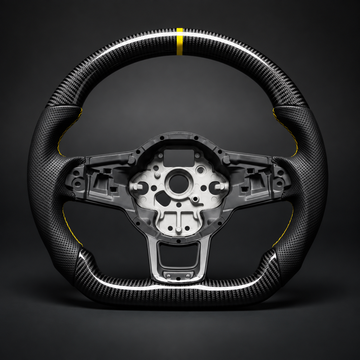 VW CARBON FIBER ALCANTARA STEERING WHEEL
