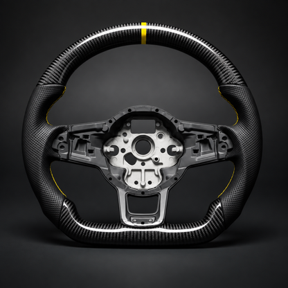 VW CARBON FIBER ALCANTARA STEERING WHEEL