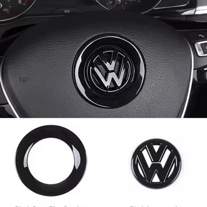VW STEERING WHEEL 'VW' BADGE EMBLEM/OVERLAY - BASE MODELS