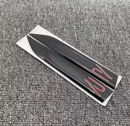 VW MK8 STYLE "R" BADGE (PAIR) - WING/FENDER