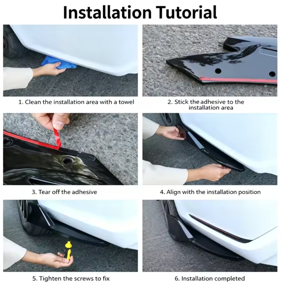 VW MK6 POLO REAR SIDE SPATS WITH FIN (AW)