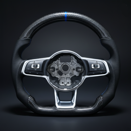 VW CARBON FIBER ALCANTARA STEERING WHEEL