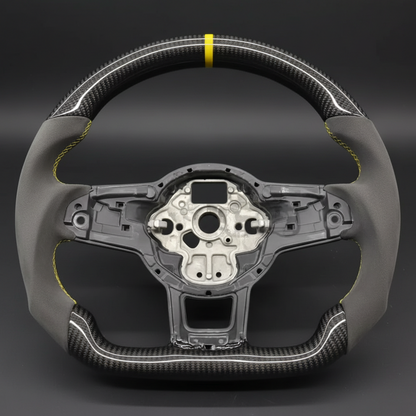 VW CARBON FIBER ALCANTARA STEERING WHEEL
