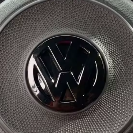 VW STEERING WHEEL 'VW' BADGE EMBLEM/OVERLAY - R-Line / GTI / GTD / R