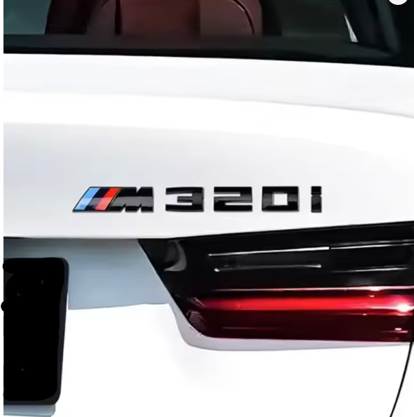 BMW M330i/M340i REPLACEMENT BADGES - GLOSS BLACK / CHROME