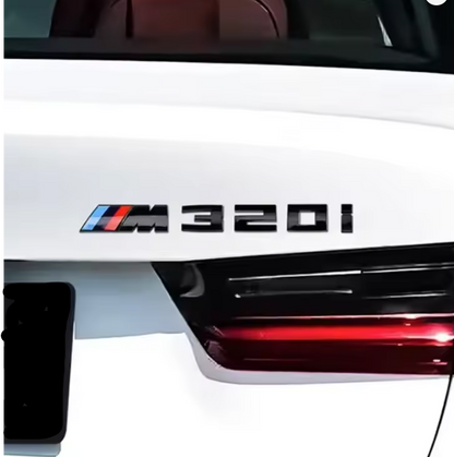 BMW M330i/M340i REPLACEMENT BADGES - GLOSS BLACK / CHROME