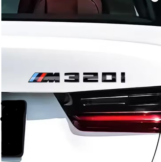 BMW M330i/M340i REPLACEMENT BADGES - GLOSS BLACK / CHROME