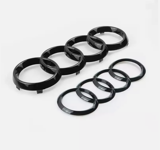 AUDI GLOSS BLACK BADGES (FRONT & REAR)