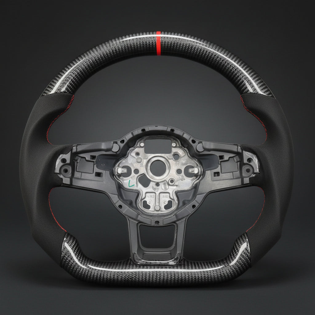 VW CARBON FIBER ALCANTARA STEERING WHEEL