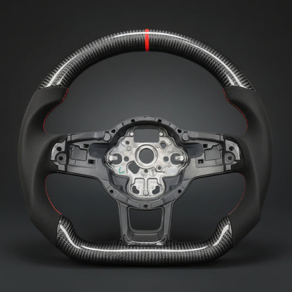 VW CARBON FIBER ALCANTARA STEERING WHEEL