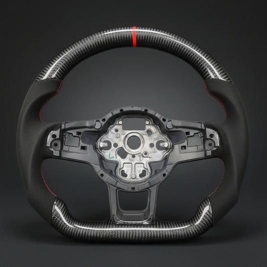 VW CARBON FIBER ALCANTARA STEERING WHEEL