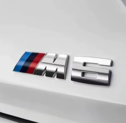 BMW 'M / COMPETITION' REPLACEMENT BADGES - GLOSS BLACK / CHROME
