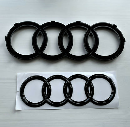 AUDI GLOSS BLACK BADGES (FRONT & REAR)