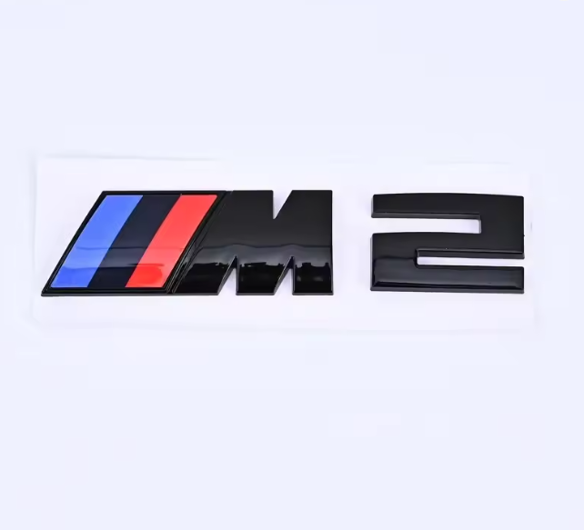 BMW 'M / COMPETITION' REPLACEMENT BADGES - GLOSS BLACK / CHROME