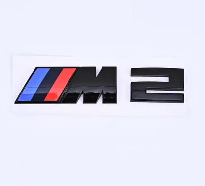BMW 'M / COMPETITION' REPLACEMENT BADGES - GLOSS BLACK / CHROME